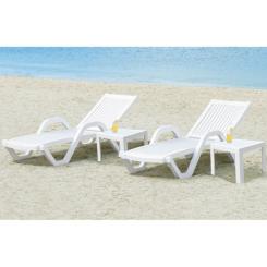 Стол садовый PAPATYA к шезлонгу Suda белый Фото 2