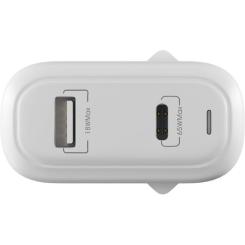 Зарядное устройство Globex GaN 1xUSB + 1xUSB-C 65W FastPower white Фото