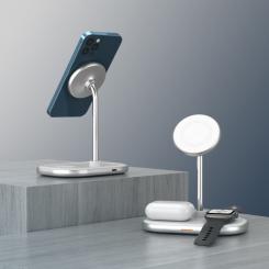 Зарядное устройство Energizer 15W 3-in-1 magnetic wireless white Фото 9