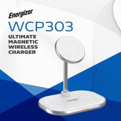 Зарядное устройство Energizer 15W 3-in-1 magnetic wireless white Фото 2