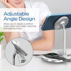 Зарядное устройство Energizer 15W 3-in-1 magnetic wireless white Фото 6