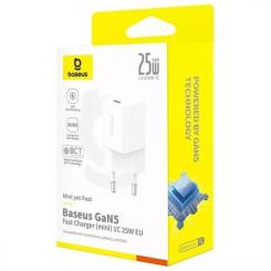 Зарядное устройство Baseus 1xUSB-C 25W GaN5 white Фото 4