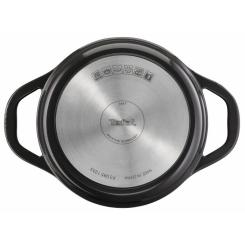 Кастрюля Tefal Air, з кришкою, 3.1л, алюміній, чорний Фото 1