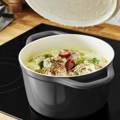 Кастрюля Tefal Air, з кришкою, 3.1л, алюміній, чорний Фото 2