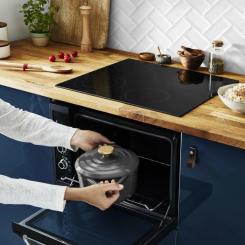 Кастрюля Tefal Air, з кришкою, 3.1л, алюміній, чорний Фото 3
