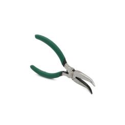 Плоскогубцы Voltronic круглогубці вигнуті, зелені ручки, 135х32, Q30 Фото 2
