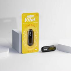 Ароматизатор для автомобиля VITOL Flash Drive Lemon Фото 1
