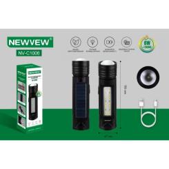 Фонарь NEWVEW NV-C1006 Solar Panel 1200mAh Black Фото 6