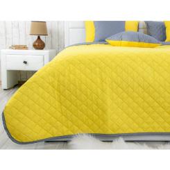 Покрывало Руно микрофайбер Yellow Grey 150x212 см Фото 3