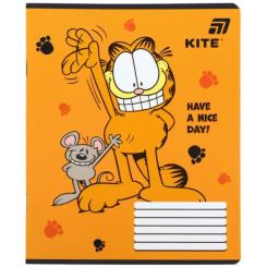 Тетрадь Kite Garfield, 12 аркушів, клітинка Фото 4