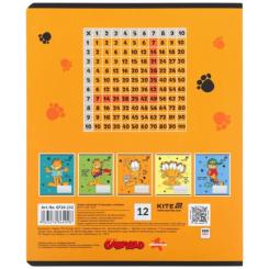 Тетрадь Kite Garfield, 12 аркушів, клітинка Фото 5