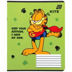 Тетрадь Kite Garfield, 12 аркушів, клітинка Фото 6