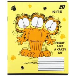 Тетрадь Kite Garfield, 12 аркушів, клітинка Фото 8