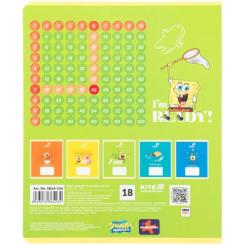 Тетрадь Kite Sponge Bob, 18 аркушів, клітинка Фото 7