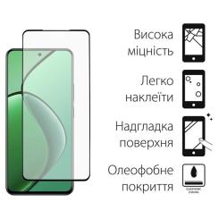 Стекло защитное Dengos Realme 12 4G Black 2 pcs Фото 1