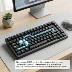 Клавиатура Ajazz AK820 Red Switch USB-C UA Black Фото 14