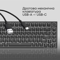 Клавиатура Ajazz AK820 Red Switch USB-C UA Black Фото 6