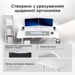 Компьютерный стол Anda Seat Xtreme Pro White Фото 15