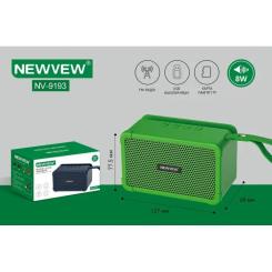 Акустическая система NEWVEW NV-9193 BT/USB/TF/FM Green Фото 1