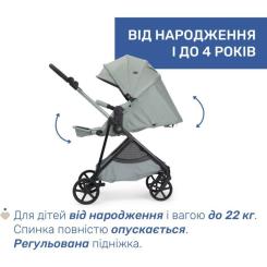Коляска Chicco 2 в 1 Seety світло зелена Фото 7