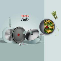 Сковорода Tefal Halo EUCALYPTUS, 20см, алюміній, бакеліт, сірий Фото 6