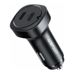 Зарядное устройство Acefast 2xUSB-C 72W car adapter metal Фото