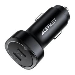 Зарядное устройство Acefast 2xUSB-C 72W car adapter metal Фото 1