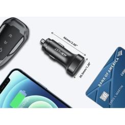 Зарядное устройство Acefast 2xUSB-C 72W car adapter metal Фото 2