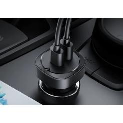 Зарядное устройство Acefast 2xUSB-C 72W car adapter metal Фото 4