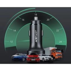 Зарядное устройство Acefast 2xUSB-C 72W car adapter metal Фото 6