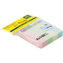 Стикер-закладка Buromax Plastic bookmarks 51x12mm, 4*100шт, rectangles,pas Фото 1