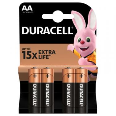 Батарейка Duracell AA лужні 4 шт. в упаковці Фото 1