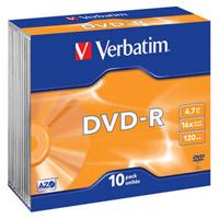 Диск DVD Verbatim 4.7Gb 16X Slim case 10ш Matt Silver Фото