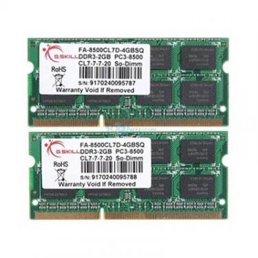 Модуль памяти для ноутбука G.Skill SoDIMM DDR3 4GB (2x2GB) 1066 MHz Фото