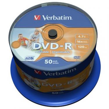 Диск DVD Verbatim 4.7Gb 16X CakeBox 50шт AZO Print Фото