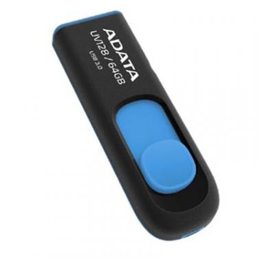USB флеш накопитель ADATA 64Gb UV128 black-blue USB 3.0 Фото
