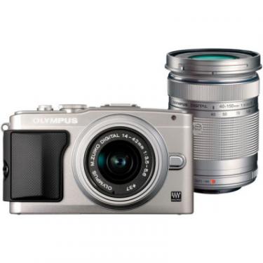 Цифровой фотоаппарат Olympus E-PL5 DZK 14-42 mm + 40-150 mm silver/silver Фото