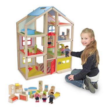 Игровой набор Melissa&Doug Кукольный домик с подъемником и мебелью Фото 2
