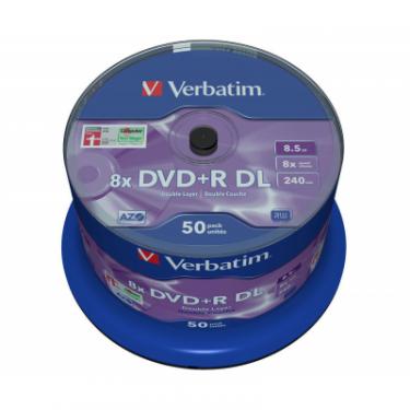Диск DVD Verbatim 8.5Gb 8X CakeBox 50 шт MATT SILVER SURFACE Фото