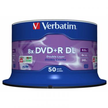 Диск DVD Verbatim 8.5Gb 8X CakeBox 50 шт MATT SILVER SURFACE Фото 1