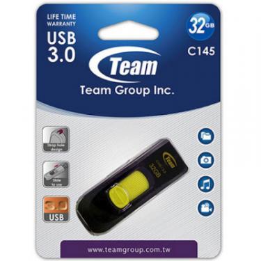 USB флеш накопитель Team 32GB C145 Yellow USB 3.0 Фото 4