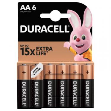 Батарейка Duracell AA лужні 6 шт. в упаковці Фото 1