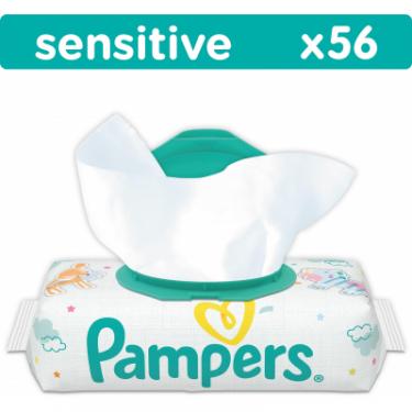 Детские влажные салфетки Pampers Sensitive, 56 шт Фото