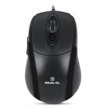 Мышка REAL-EL RM-290, USB, black Фото 1