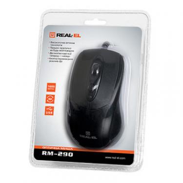 Мышка REAL-EL RM-290, USB, black Фото 3