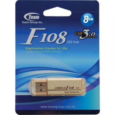 USB флеш накопитель Team 8GB F108 Gold USB 3.0 Фото 1