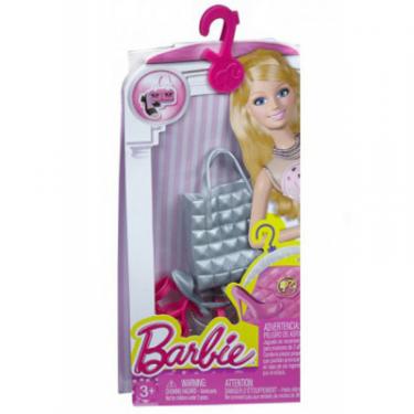 Аксессуар к кукле Barbie Серебристая сумка Гламур Фото 1
