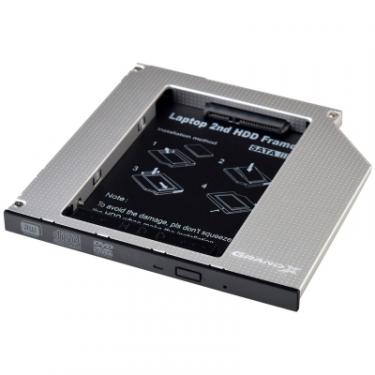 Фрейм-переходник Grand-X HDD 2.5'' to notebook 9.5 mm ODD SATA3 Фото