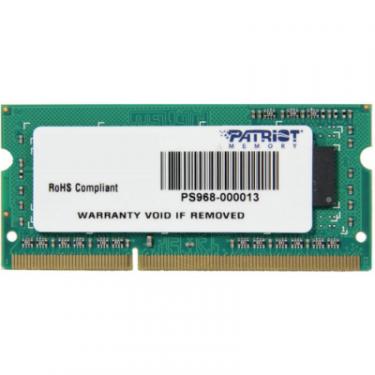 Модуль памяти для ноутбука Patriot SoDIMM DDR3 4GB 1333 MHz Фото