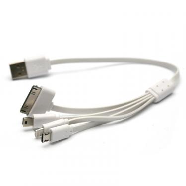 Дата кабель PowerPlant USB 2.0 AM to Lightning + Micro 5P + Mini 5P + App Фото